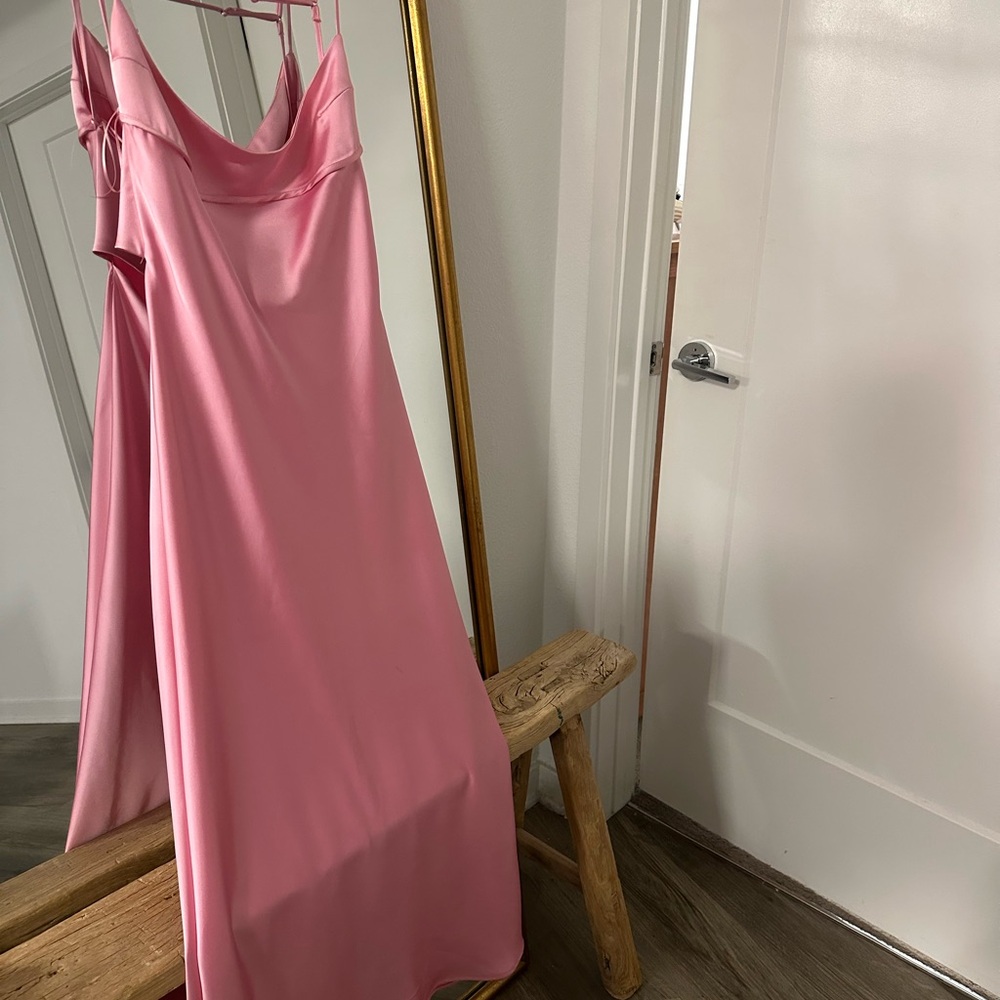 Zara Satin Pink Dress